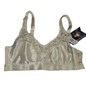 Lily of France Bra Womens 38DD Nude Beige Unlined Vintage Lingerie NEW Fairycore